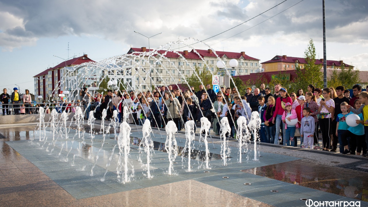 The first pedestrian fountain beyond the Arctic Circle