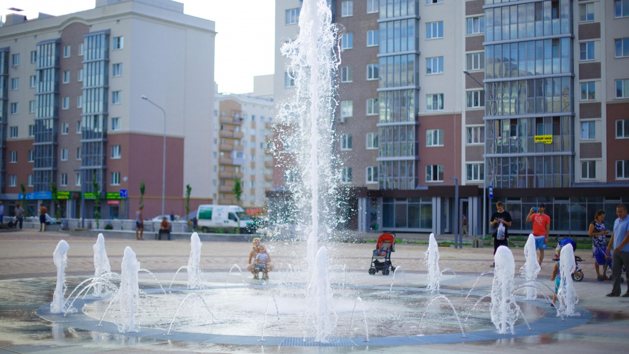 Fountain in the residential complex of Samara city