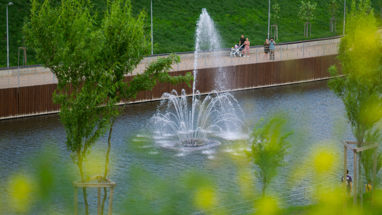 Floating fountain in Rostov-on-Don